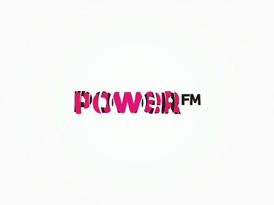 PowerFM radio logo design brand branding creative design designs electronic fm fresh identity logo logo design logo designer logos logotype modern music new original power radio type typographic typography underground unique wordmark