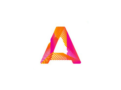 A, mobile apps developer logo design symbol