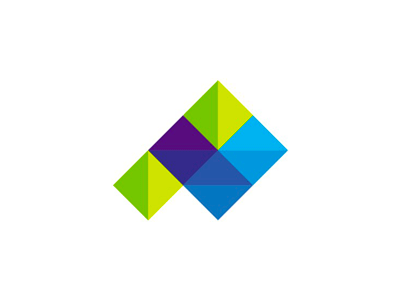VP geometric monogram / dynamic logo design symbol [GIF]
