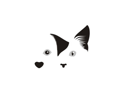 Dog & Cat for veterinary hospital logo design symbol