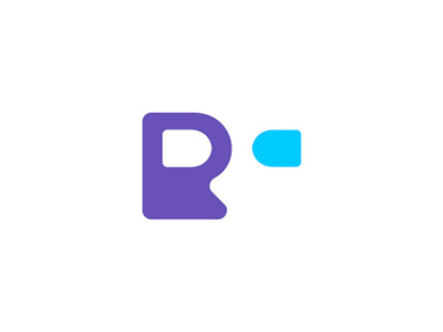 RC monogram + human face / head, logo design symbol
