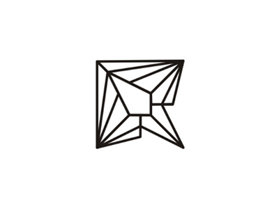 R letter mark, geometric rocket logo design symbol colorful geometric icon symbol letter mark letter mark monogram line outlines logo logo design r rocket stingray manta ray triangles