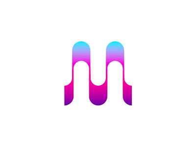 Fluid M + U monogram, logo design symbol