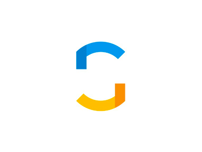GS monogram / abstract, negative space logo design symbol