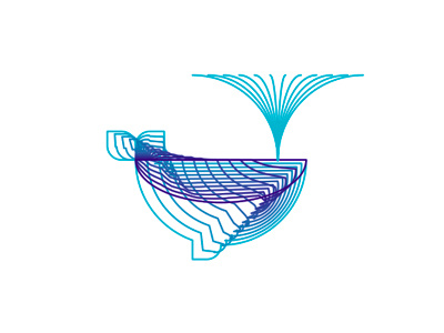Whale, hello there Monday! iceberg ice berg icon mark symbol identity design illustration line art logo logo design sea life whale