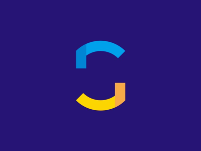 GS monogram: abstract, negative space logo design symbol