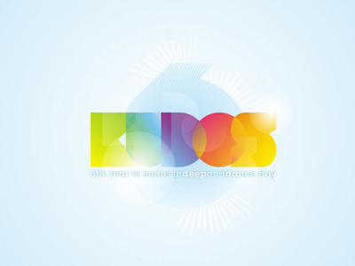 Kudos beach - 6 years anniversary logo design