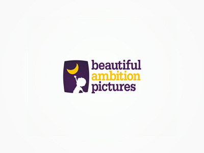 Beautiful Ambition Pictures - film production - logo design ambition beautiful brand branding character child children colorful company creative design dreams entertainment film hero identity kid logo logo design logo designer moon movies pictures production purple reaching typographic us usa yellow