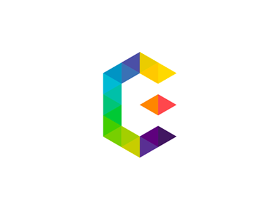 EC geometric monogram, logo design symbol