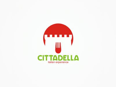 Cittadella - Romanian restaurant, Italian cuisine - logo design