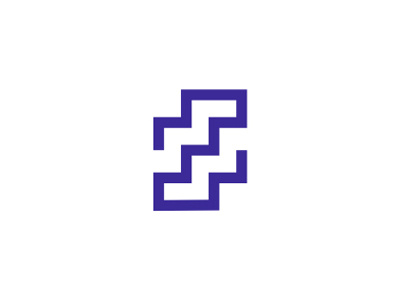 Z + stairs, letter mark / logo design symbol