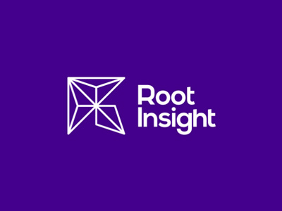 R + i + geometric rocket, Root Insight logo design business operations charts crm letter mark monogram logo logo design r rocket saas stats data analytics symbol icon mark triangles geometric