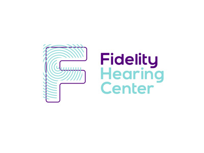 Fidelity hearing center logo design audio f fidelity health hearing aids rehabilitation hearing center hearing loss letter mark letter mark monogram logo logo design medical music sound sound waves symbol icon waves