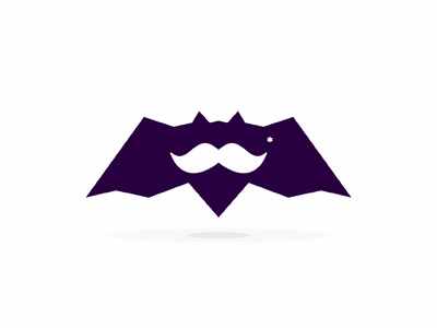 Movember* bat special alex tass bat bats beard hipster logo logo design logo designer moustache mustache movember no shave november stache symbol
