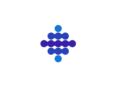 Health Data: cross + connecting dots, logo design symbol