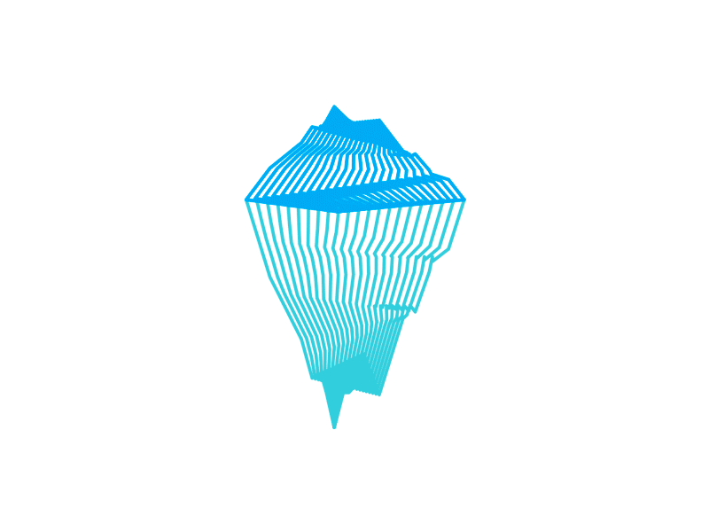 Iceberg colors and shape variations, logo design symbol [GIF]