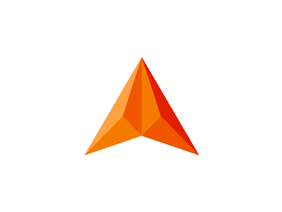 A, arrow, logo design symbol