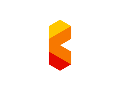 B / Back, arrow / geometric letter mark, logo design symbol