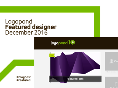 Logopond Featured Designer, December 2016 community december 2016 featured designer logo design logo designer logopond