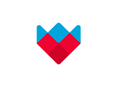 Heart, crown, flower, logo design symbol