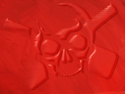 Pirate's Wine, experimental logo design - wax seal