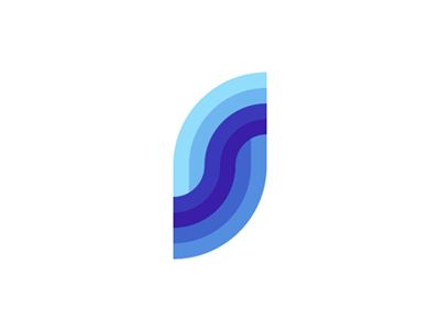 S in S, sea, waves, letter mark / monogram / logo design