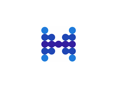 H, heath data, letter mark logo design symbol