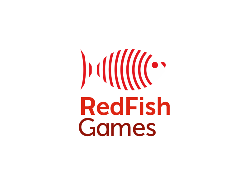 Red Fish games studio logo design
