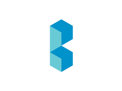 B letter mark, logo design symbol