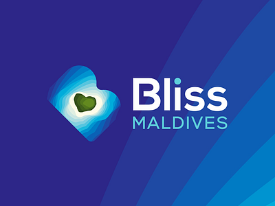 Bliss Maldives, travel agency logo design