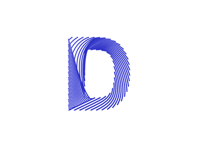 Letter D + lines / paths, logo design symbol blend circles d dots flat 2d geometric letter mark monogram lines logo logo design particles paths points vector icon mark symbol