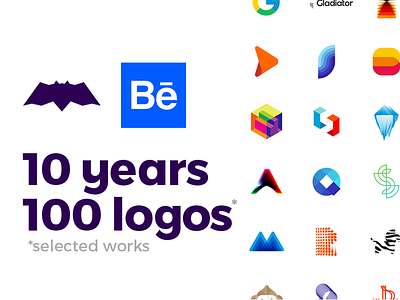 10 Years, 100 Logos, selected works on Behance