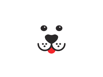 Smiling Puppy, Dog, Heart, Logo Design Symbol By Alex Tass, Logo 