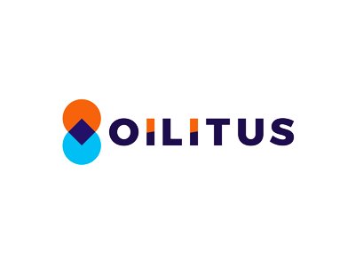 Oilitus, pin pointer + drop, gas station logo design