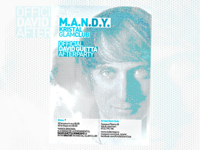 David Guetta afterparty with MANDY poster design
