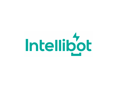 Intellibot, intelligent + robot, ai logo design ai artificial intelligence bot business flat 2d geometric intelligent logo logo design logotype word mark process automation platform robot wordmark