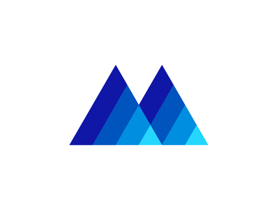 Letter M, Mountain, Mindfulness, letter mark / logo design