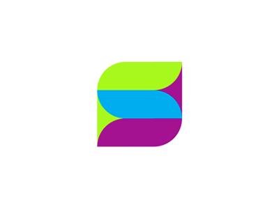 S letter mark, logo design symbol colorful flat 2d geometric letter mark logo logo design monogram s vector icon mark symbol