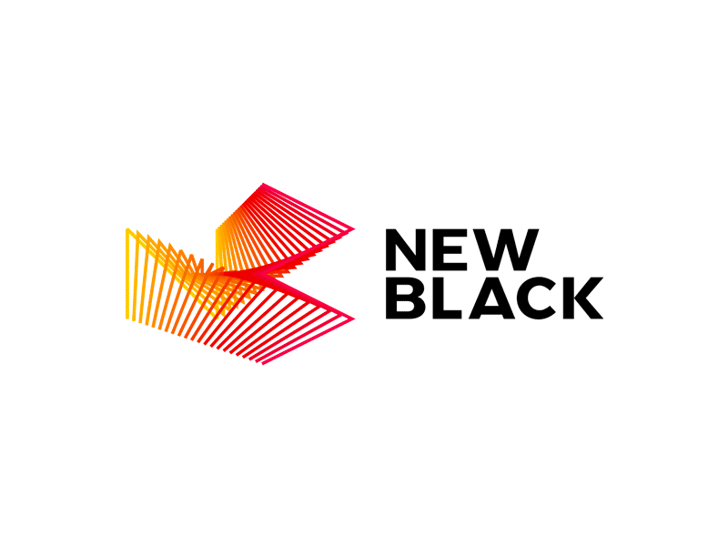 New Black, entertainment company, dynamic logo design