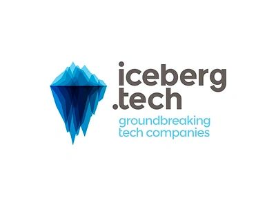 Iceberg, tech companies hub, logo design digital technology technologies fintech hub holding flat 2d geometric ice mountain iceberg logo logo design software hardware internet start up start up startup tech company trust money financial investment vector icon mark symbol