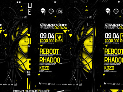 Reboot, Rhadoo, poster design club club flyer club poster clubbing clubbing flyer clubbing poster design electronic music event event flyer event poster flyer flyer design house music party party flyer party poster poster poster design