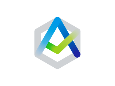 A letter mark + checkmark, logo design symbol authorized approved a monogram letter mark checkmark check mark flat 2d geometric vector icon mark symbol logo design logo