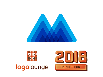 M for Mind Heroes in LogoLounge 2018 Logo Trends 2018 2019 award blends fatty fade featured letter mark monogram logo design logo trends logolounge logo lounge m mountain
