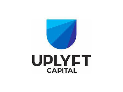 U letter mark, shield, arrows, finance logo design
