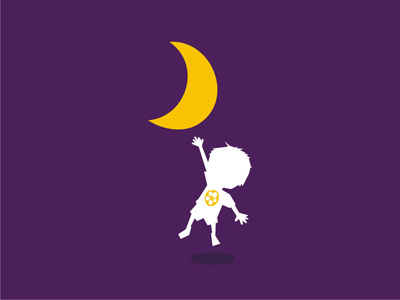 Beautiful Ambition Pictures branding identity brand logotype logo designer logo design design logo colorful creative yellow purple company production film usa us pictures ambition beautiful entertainment movies child kid reaching moon dreams children character hero