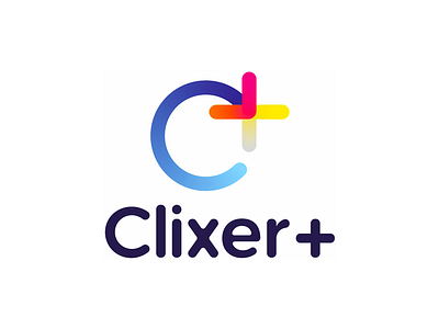 Clixer+, technology trends, logo design c customization solutions cyber security flat 2d geometric iot internet of things letter mark monogram logo design plus reliable innovation technology trends vector icon mark symbol vibrant creative colorful young
