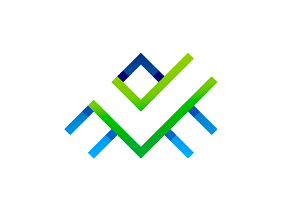 Letter A + checkmark logo design symbol