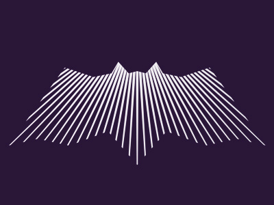 alextass.com logo design symbol - linear bat