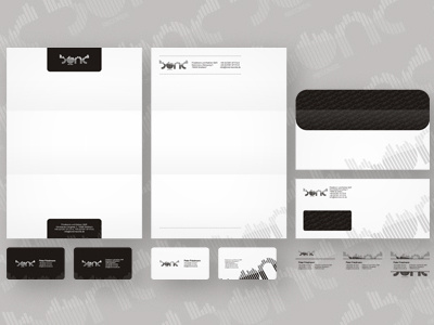 Bond Records stationery design