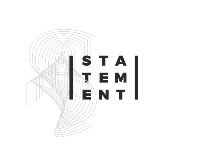 Statement, dynamic logo design for electronic music events dynamic logo organizer house music edm electronic music events parties flat 2d geometric vector icon mark symbol logo design logo